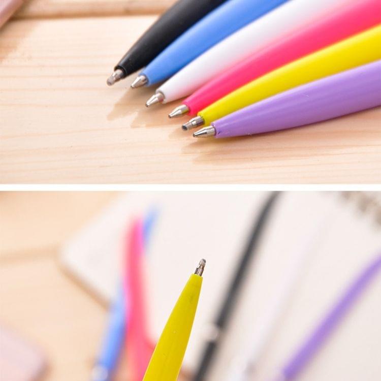 80 PCS / 2 Boxes 0.7mm Knife-Shaped Blue-Ink Ballpoint Pen for Express & Advertising & Office(Pink)