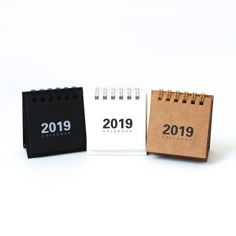 6 PCS Simple Lovely Mini Table Calendars Vintage Paper Desk Calendar(White)