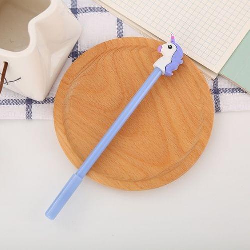 4 PCS Cartoon Unicorn Neutral Student Pen( Blue)