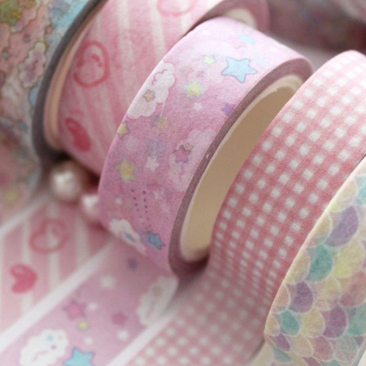2 PCS 1.5cm Wide Cartoon DIY Scrapbooking Sticker Label Masking Tape