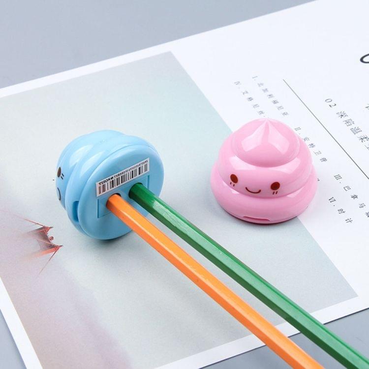 Double Hole Stationery Cute Pencil Sharpeners Funny Emoji Poop Student Kids Gift School Supplies, Random Color