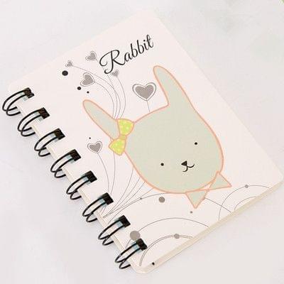 3 PCS Cute Animals Mini Spiral Notebook Agenda  Daily Weekly Planner Time Organizer School Supplies(Rabbit)