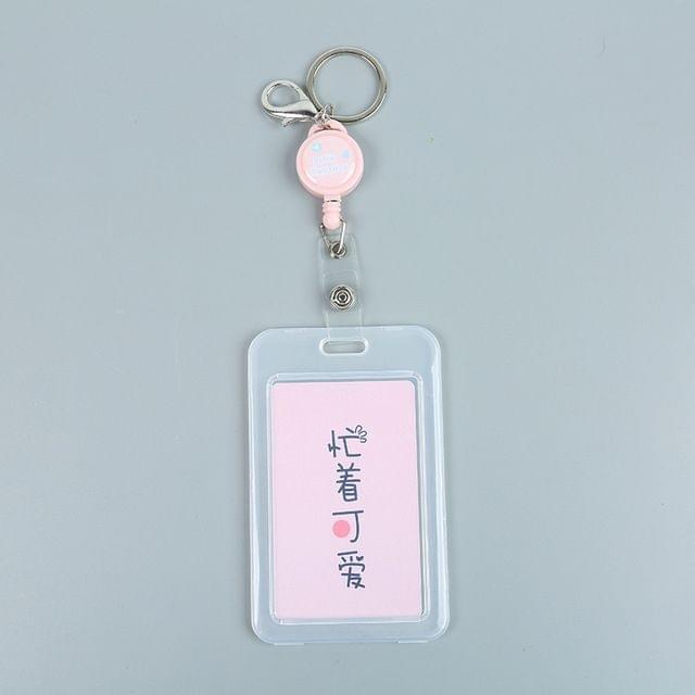 Cute Cartoon Retractable Badge Card Holder Nurse Doctor Exhibition Pull Key ID Name Card Badge Holder(Ascension Pretend Bility)