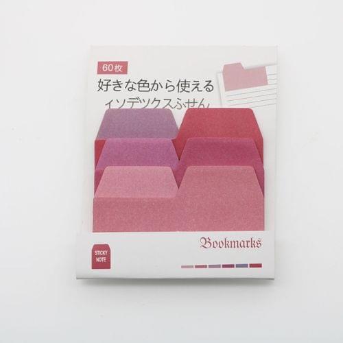2 PCS Sticky Stickers Color Index Cards Notebooks Paper Pads Memo Notes Paper Stationery(Long purple)