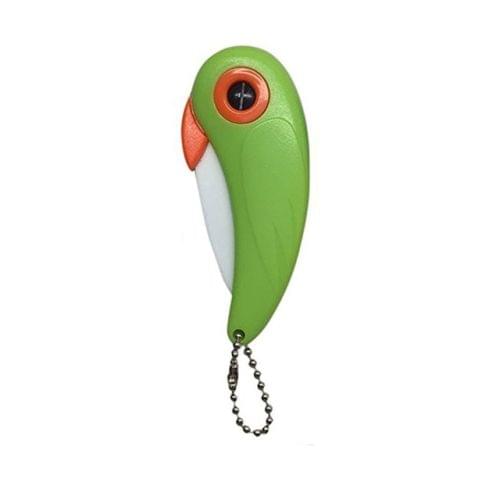 Picnic Lunch Peeler Mini Bird Shape Slicer Fruit Cutlery Pocket Fold Knife Cutter Kitchen Blade(Green)
