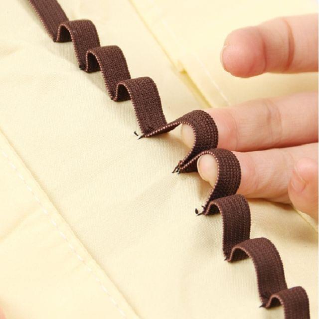 Cute Canvas Bag Holder Roll Up Stationery Pencil Bag Stationery Supplies(Beige)