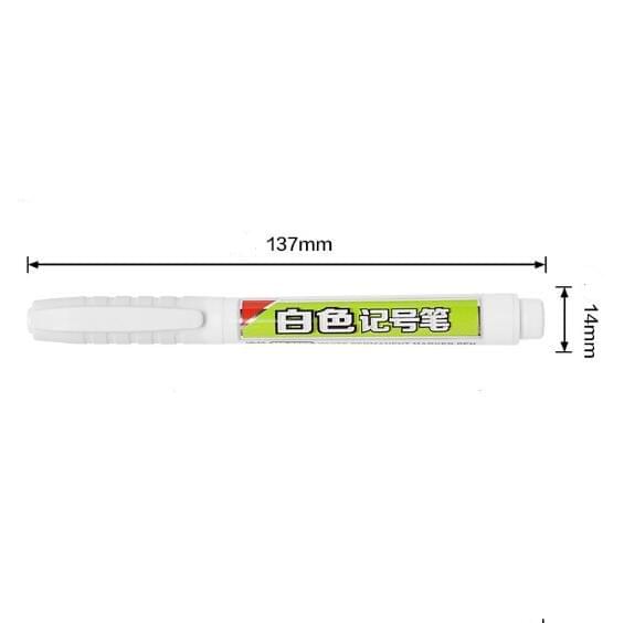 2 PCS DIY Waterproof Permanent Paint Marker Pens Sharpie White 6mm Craftwork Oil Pen(S-2907)