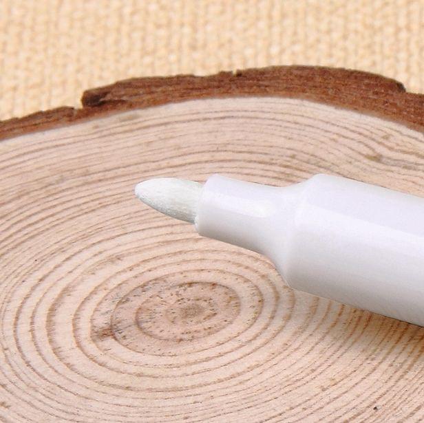 2 PCS DIY Waterproof Permanent Paint Marker Pens Sharpie White 6mm Craftwork Oil Pen(S-2907)
