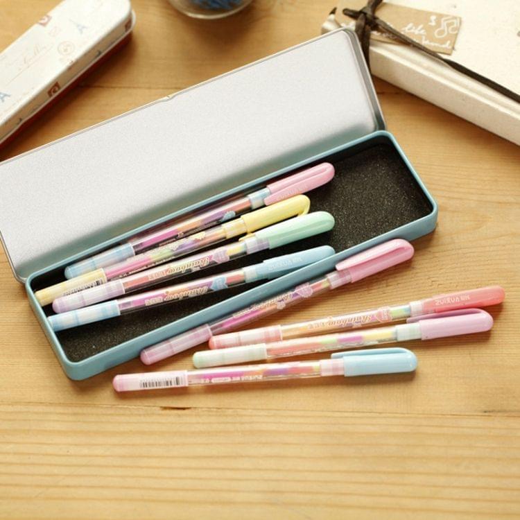 2 PCS Creative Stationery Colour Fluorescent Pen Gel Pens Office School Supplies Writing Painting Pens, Random Color Delivery