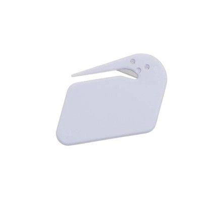 Plastic Mini Letter Knife Letter Mail Envelope Opener Safety Paper Guarded Cutter Blade Office Equipment(White)
