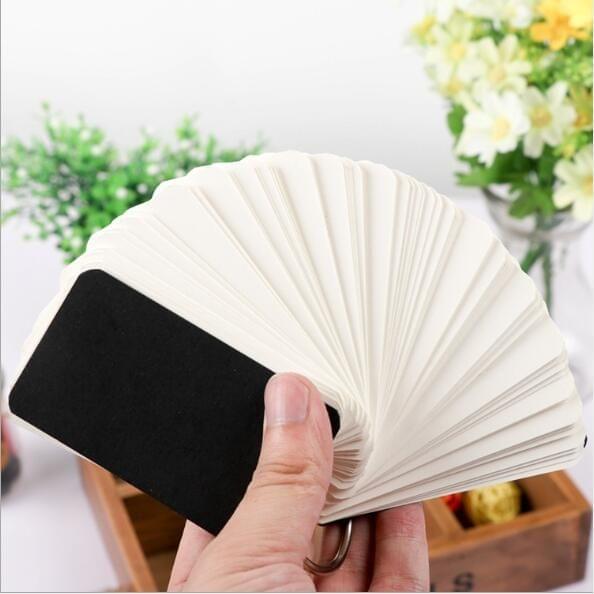 100 Sheets Graffiti Blank Memo Note English Words Vacabulary Pocket Notepad Drawing Message Card Stationey(White Papers)