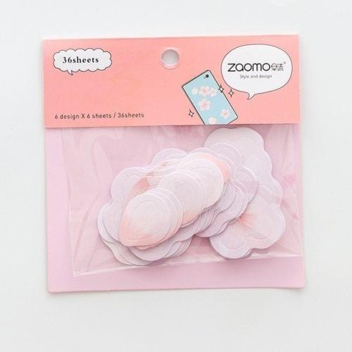 2 PCS Watercolor Adhesive Stickers Decorative Paper Creative Cute Stationery Sticker(Sakura Sticker Bag)