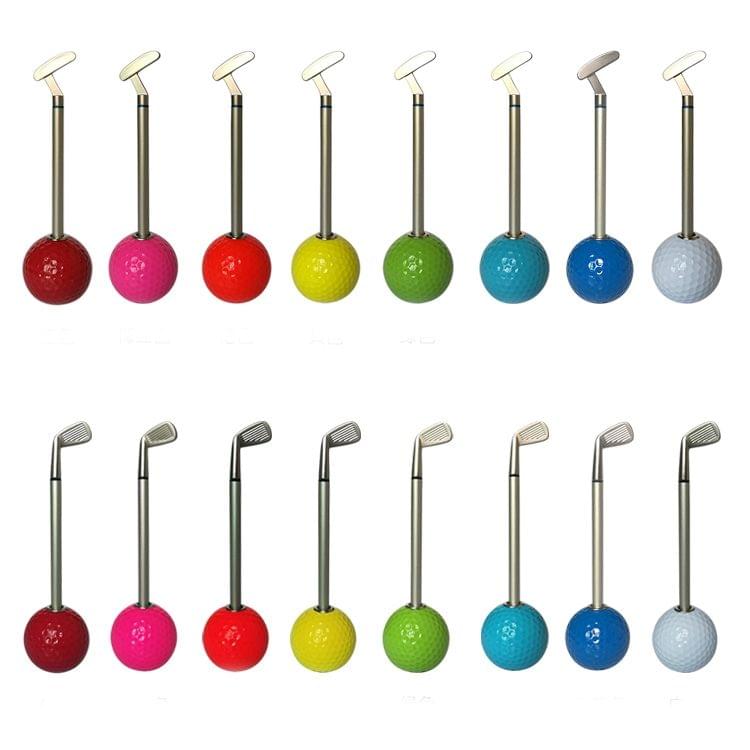 Golf Club Shape Ballpoint Pens, Push Rod Head (Blue)