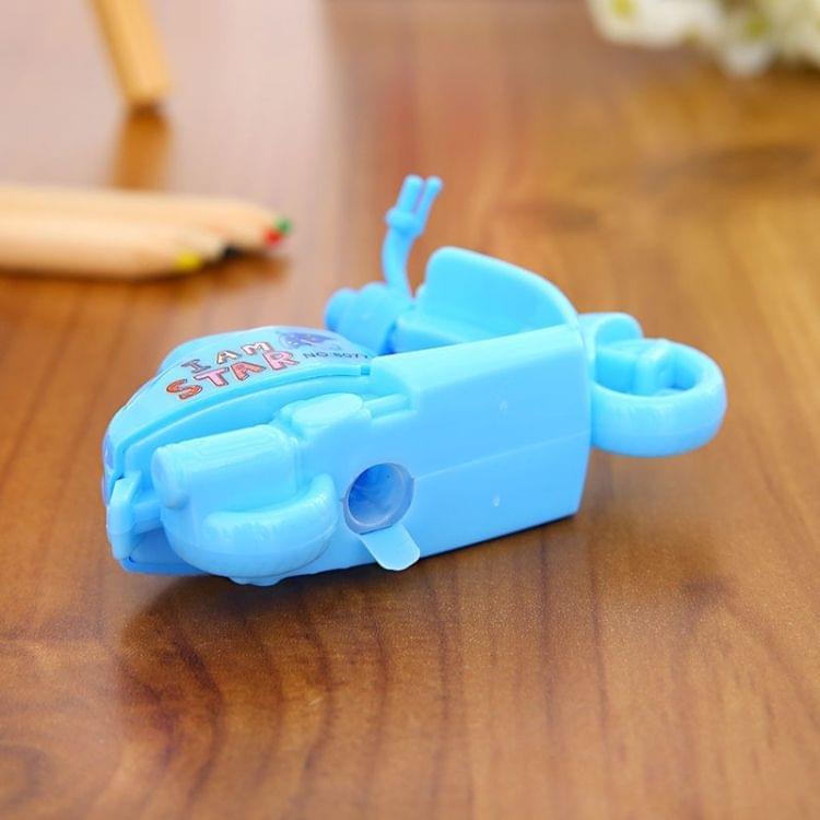 3 PCS Creative Cartoon Motorcycle Hand Manul Pencil Sharpeners Mechanical Machine School Stationery Office Supplies, Random Color Delivery