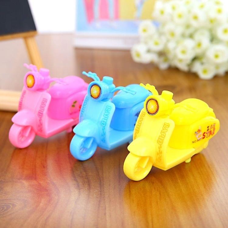 3 PCS Creative Cartoon Motorcycle Hand Manul Pencil Sharpeners Mechanical Machine School Stationery Office Supplies, Random Color Delivery