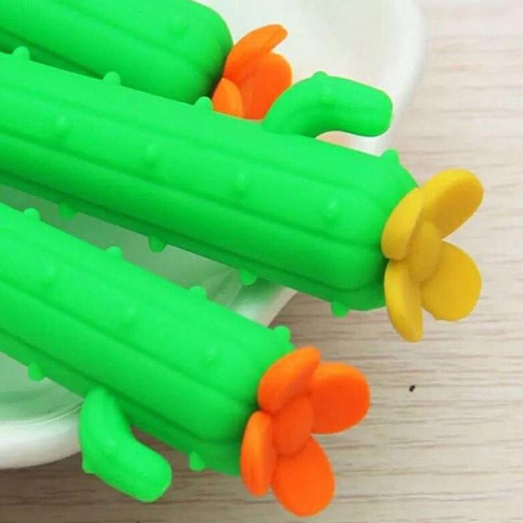 3 PCS Cactus Modeling Erasable Pencil + Friction Easy Gel Pen Double Eraser Random Color Delivery