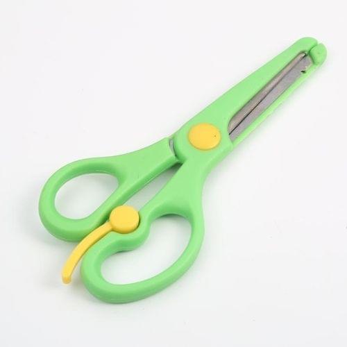 Elastic Safety Scissors Candy-Colored Knife(Green)
