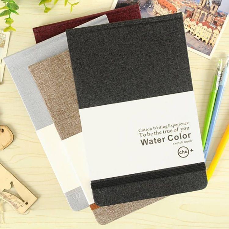 2 PCS A5 Cotton Cloth Watercolor Blank Notepad Child Painting Sketch Doodle Notebook, Size:A5(Light Grey)