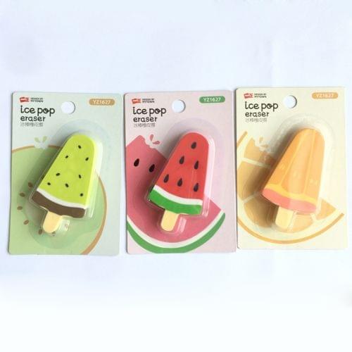 2 PCS Cute Cartoon Fresh Fruit Eraser Office School Supplies Student Stationery(Random Color Delivery)