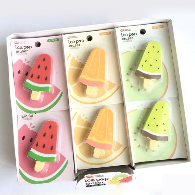 2 PCS Cute Cartoon Fresh Fruit Eraser Office School Supplies Student Stationery(Random Color Delivery)