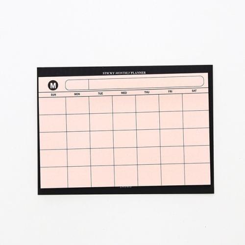 30 Sheets Weekly Planner Sticky Notes Cute Stationery Office Paper Memo Pad(Orange)