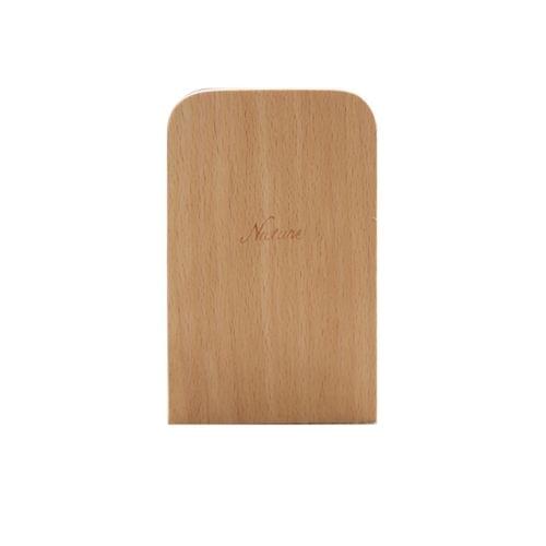 Anti-skid Bookends Shelf Holder Book Nature Wood Stand(Square)