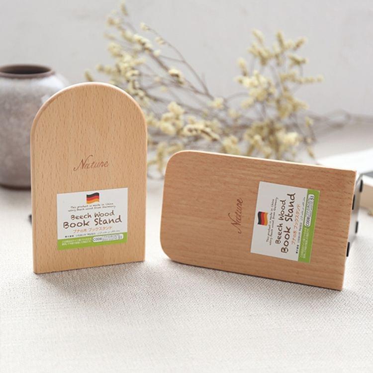 Anti-skid Bookends Shelf Holder Book Nature Wood Stand(Square)
