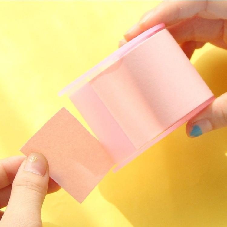 4 PCS Cute Stationery Memo Pads Belt Adhesive Tape Holder Creative Stick Notes Writing Pads, Random Color Delivery