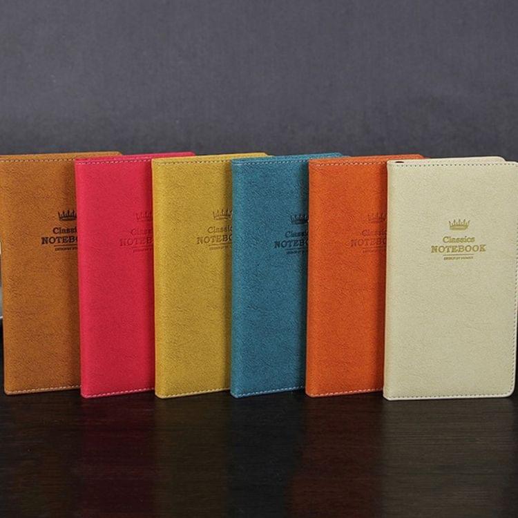 A5100 Pages Leather Soft Cover Notebook A5100 Pages Leather Soft Cover Notebook Pocket Memo(Beige)