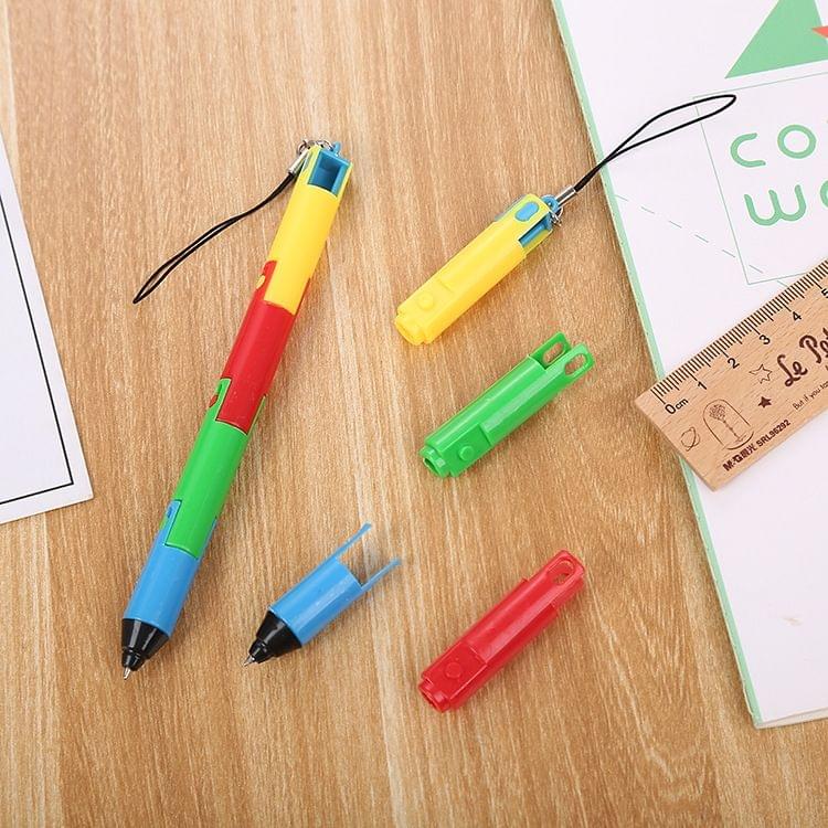 5 PCS Creative Foldable Cute Plastic Ballpoint Pen Kawaii Stationery School Office Supplies