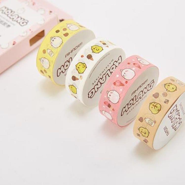 2 PCS Creative Animal Pet Rabbit Tape Adhesive Tape DIY Scrapbooking Sticker Label Craft Masking Tape(Pink)