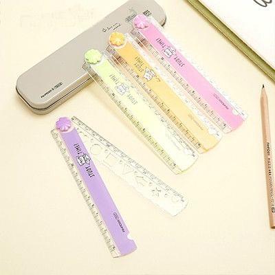 2 PCS 30cm Colorful Folding Ruler Multifunction DIY Drawing School Stationery Random Color