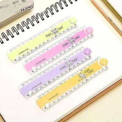 2 PCS 30cm Colorful Folding Ruler Multifunction DIY Drawing School Stationery Random Color