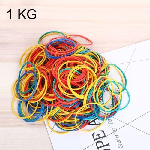 Assorted Color Sturdy Stretchable Elastic Rubber Bands School Office Supplies Stationery, 1KG Per Bag