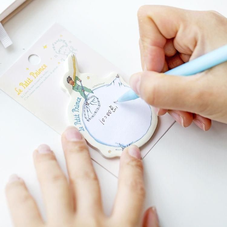 Cartoon Little Prince Pattern Memo Pad Paper Sticky Notes Planner Sticker Paste Stationery(Red)