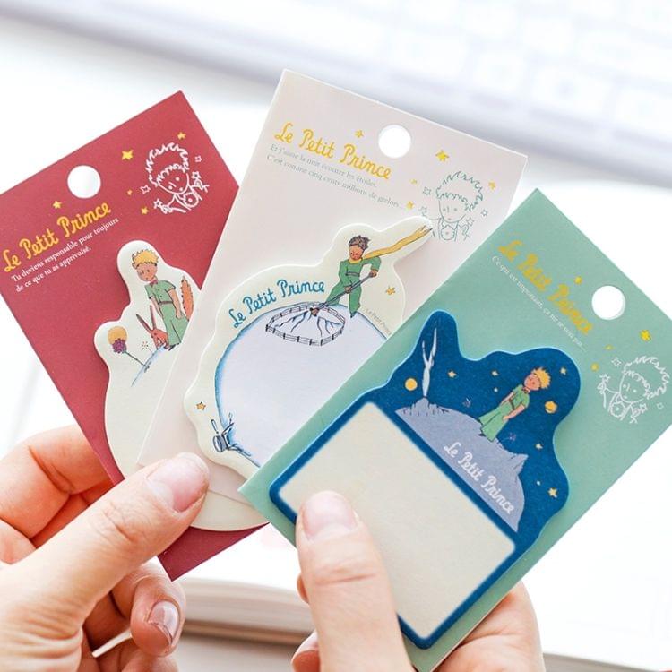 Cartoon Little Prince Pattern Memo Pad Paper Sticky Notes Planner Sticker Paste Stationery(Red)