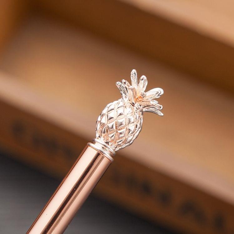 1.0mm Metal Kawaii Pineapple Ballpoint Pen(Rose gold)