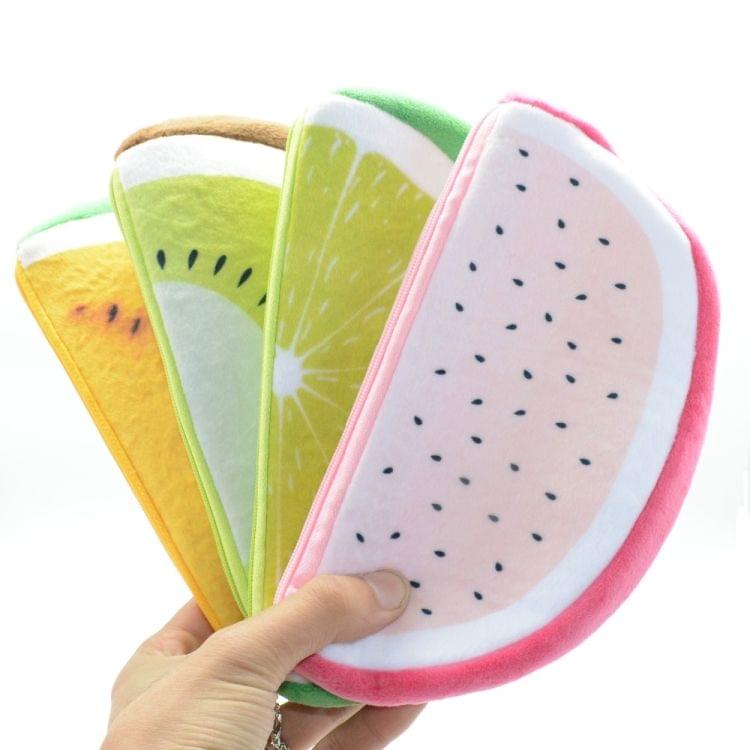 Creative Cute Kawaii Plush Fruits Pencil Case Fruit Pencil Bag(Dragon fruit)