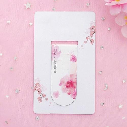 4 PCS Romantic Creative Cherry Magnetic Bookmark Student Stationery Gift School Office Supplies(Cherry Blossom Bloom)