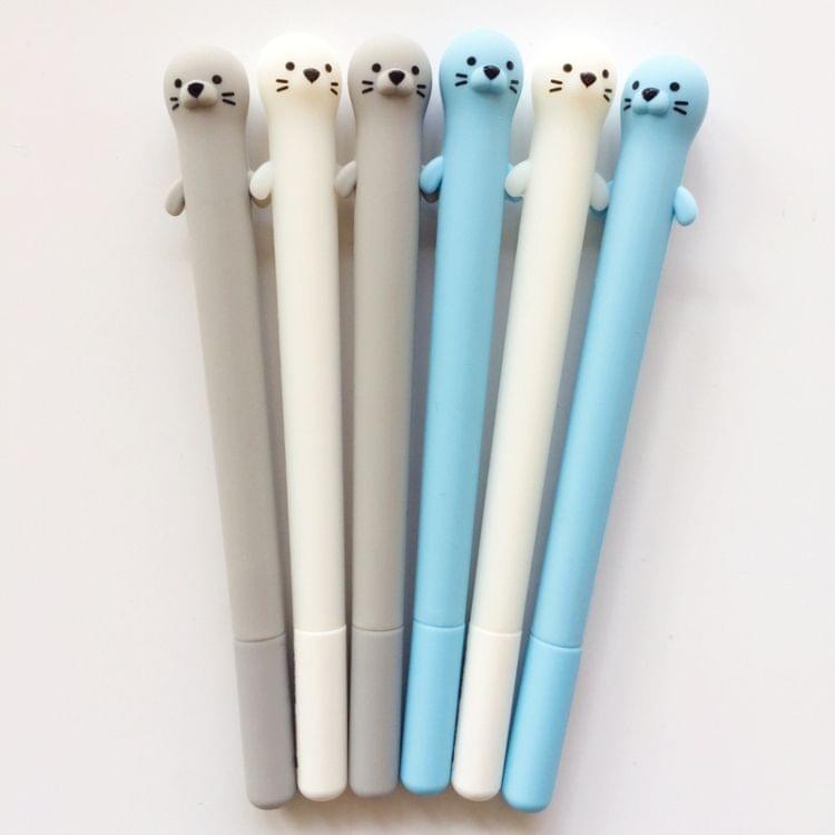 3 PCS Otter Animal Cartoon Silicone Gel Pen