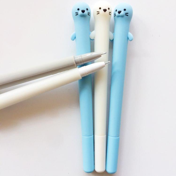 3 PCS Otter Animal Cartoon Silicone Gel Pen