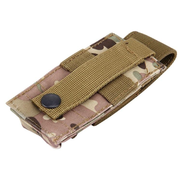 M5 Multifunctional Outdoor Sports Mini Portable Flashlight Protective Cover / Bag, Size: 15 x 4.7 x 2 cm(Dark Red)