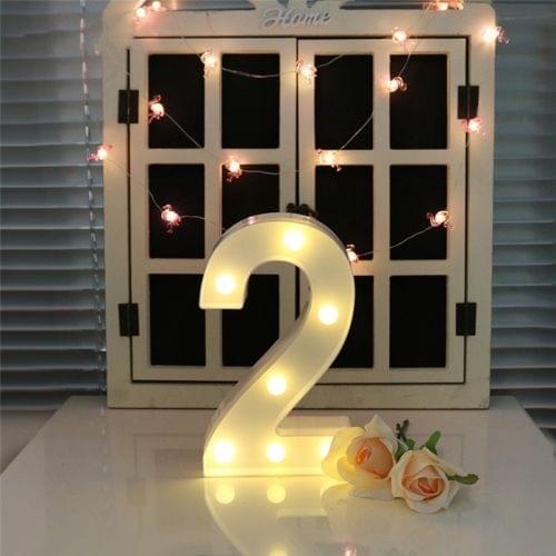 Digit 2 Shape Decoration Light