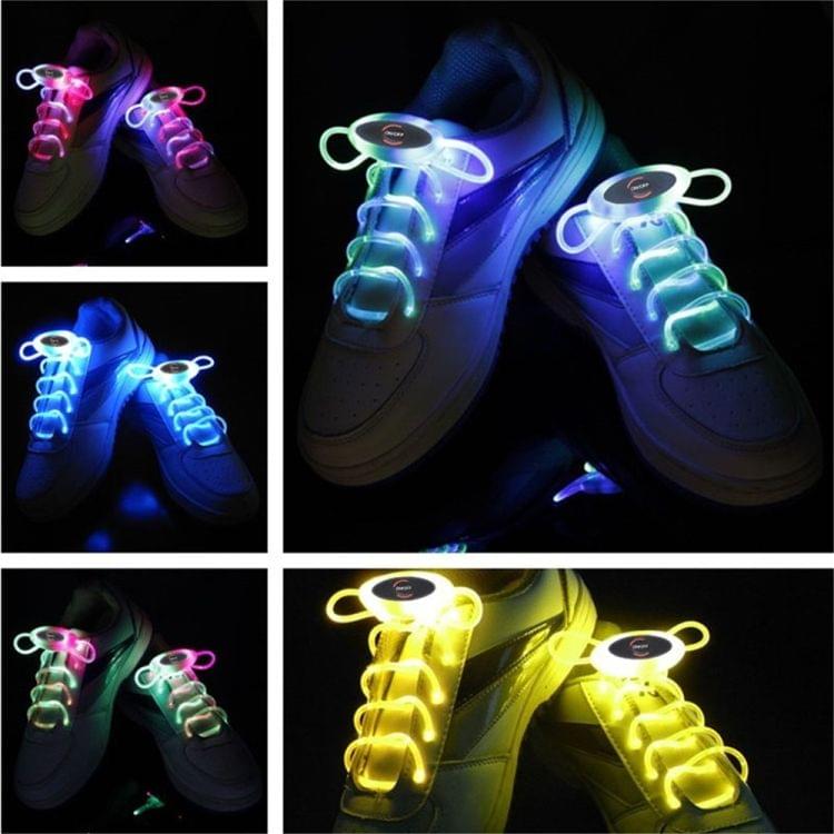 YWXLight 1 Pair 2W 80cm Glow Shoelaces LED Sport Shoe Laces Glow Stick Flashing Neon Luminous (Yellow Light)