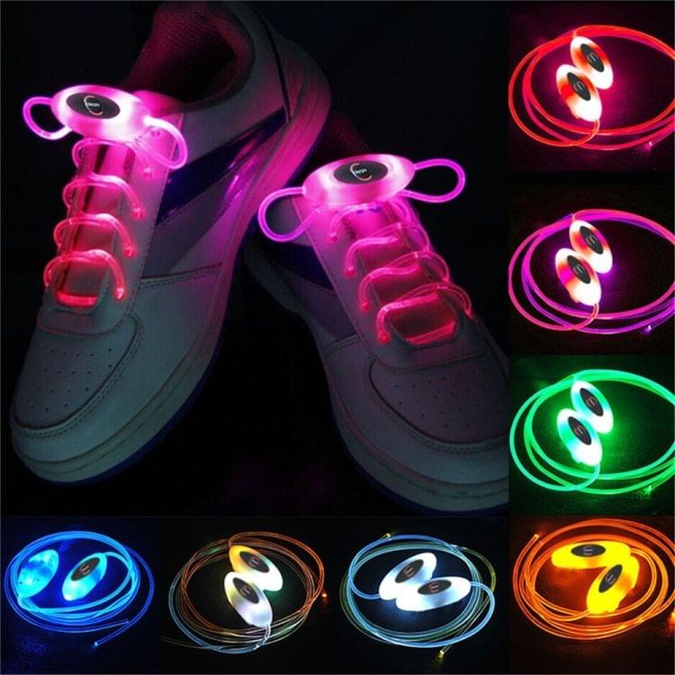 YWXLight 1 Pair 2W 80cm Glow Shoelaces LED Sport Shoe Laces Glow Stick Flashing Neon Luminous (Yellow Light)