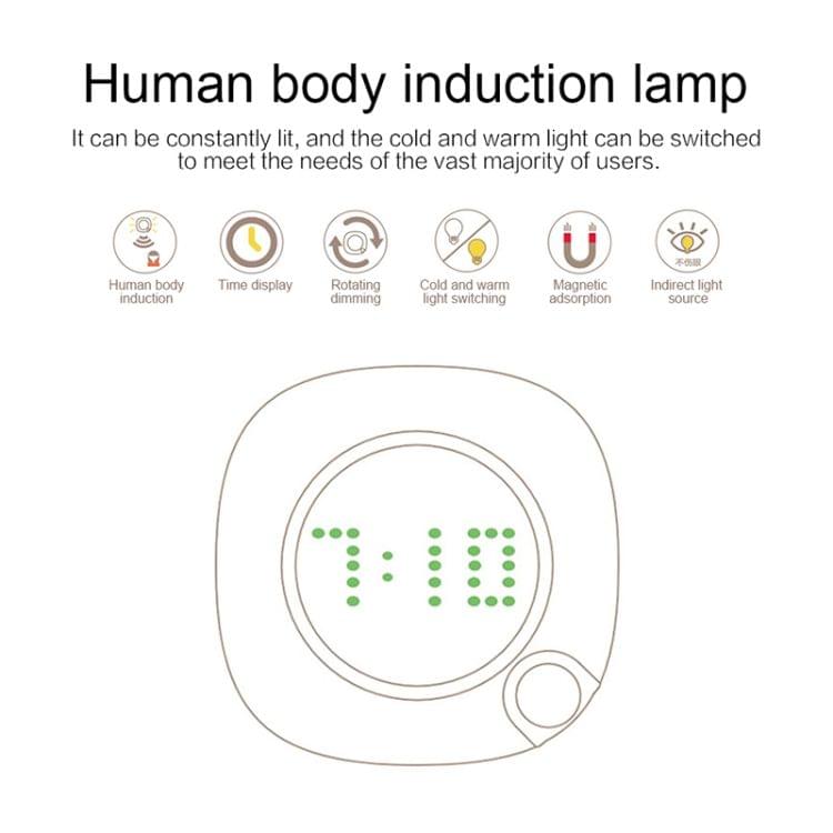 Intelligent Rotation Clock Dry Cell LED PIR Sensor Night Light