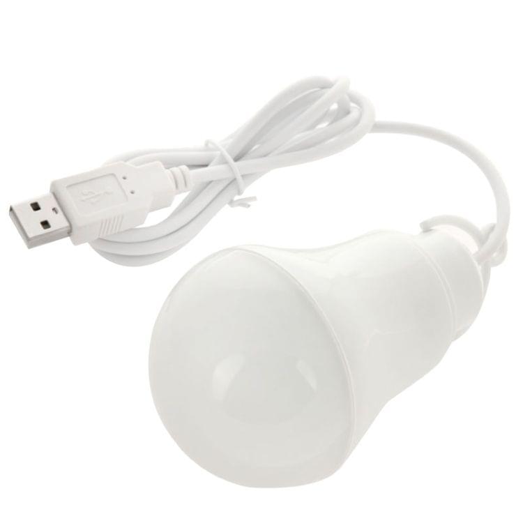 3W USB Plug Low Voltage Cool White LED Bulb, Cold White