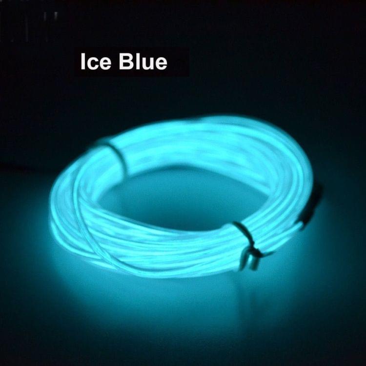 Flexible LED Light EL Wire String Strip Rope Glow Decor Neon Lamp USB Controlle 3M Energy Saving Mask Glasses Glow Line F277, Random Colors Delivery