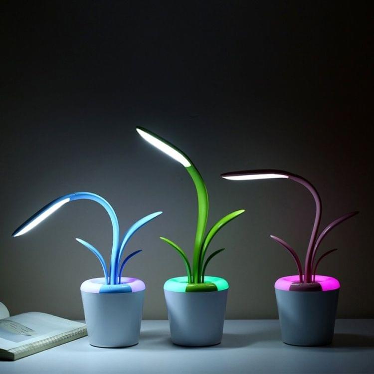 Clivia Foldable Rechargeable Touch Switch Eye Protection Mini Reading LED Desk Lamp Colorful Atmosphere Light(Pink)