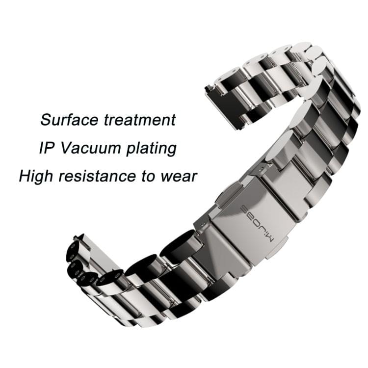 Mijobs Metal Strap for Original Xiaomi Mi Band 2 Strap Stainless Steel Bracelet Wristbands Replace Accessories, Host not Included(Silver)